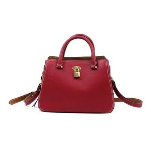 London Fog Kate Satchel in Ruby Red